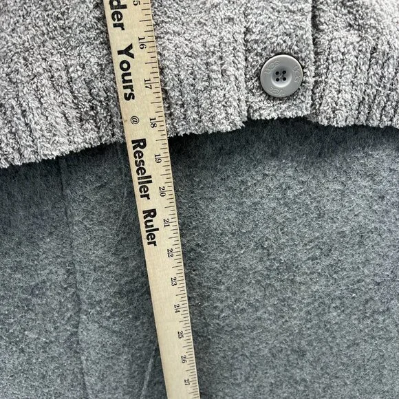 UGG Cardigan Womens XS Beige Button Front Fuzzy Cropped Sweater Polyester Cozy - Picture 5 of 11